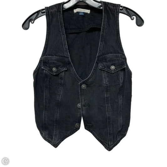 Vest Other By American Eagle In Black Denim, Size: S