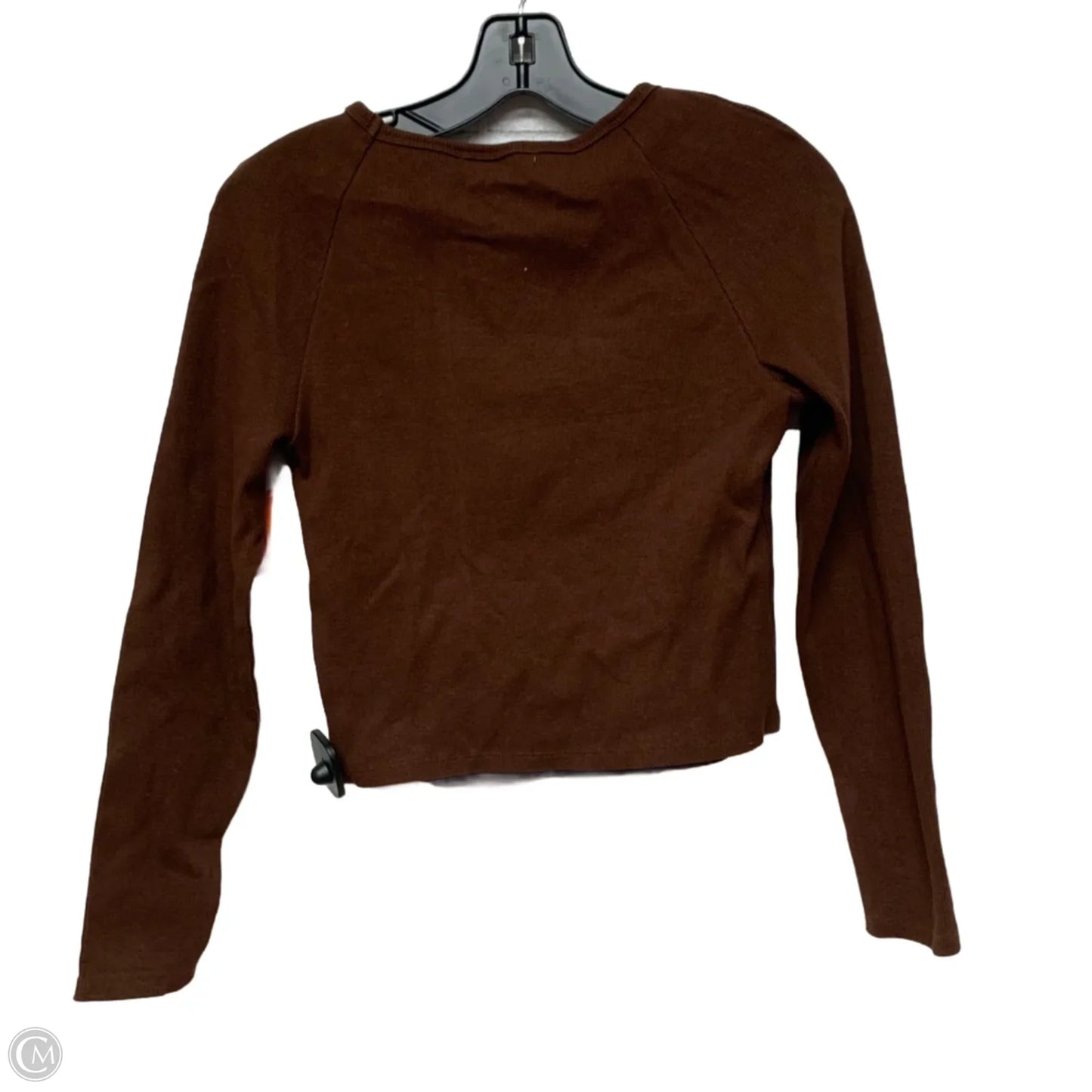 Top Long Sleeve By Anthropologie In Brown, Size: S