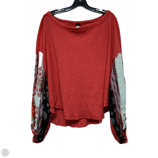 Top Long Sleeve By We The Free In Red, Size: L