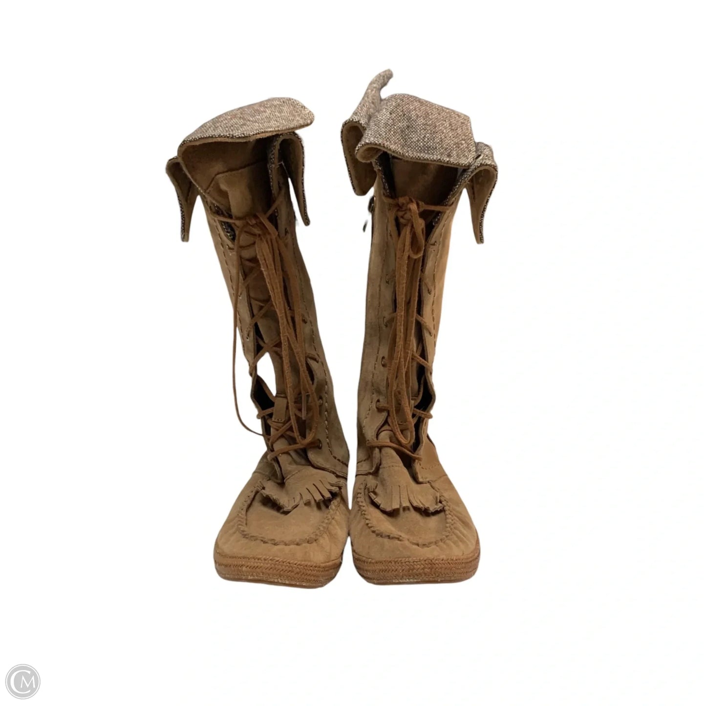 Boots Designer By Ugg In Brown, Size: 9