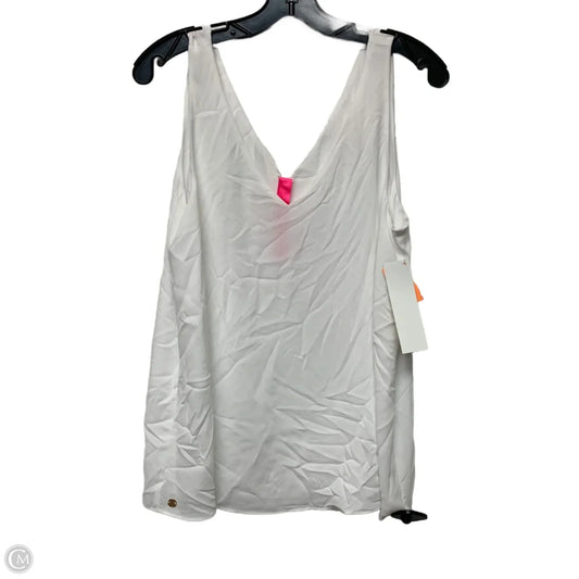 Top Sleeveless Designer By Lilly Pulitzer In White, Size: M