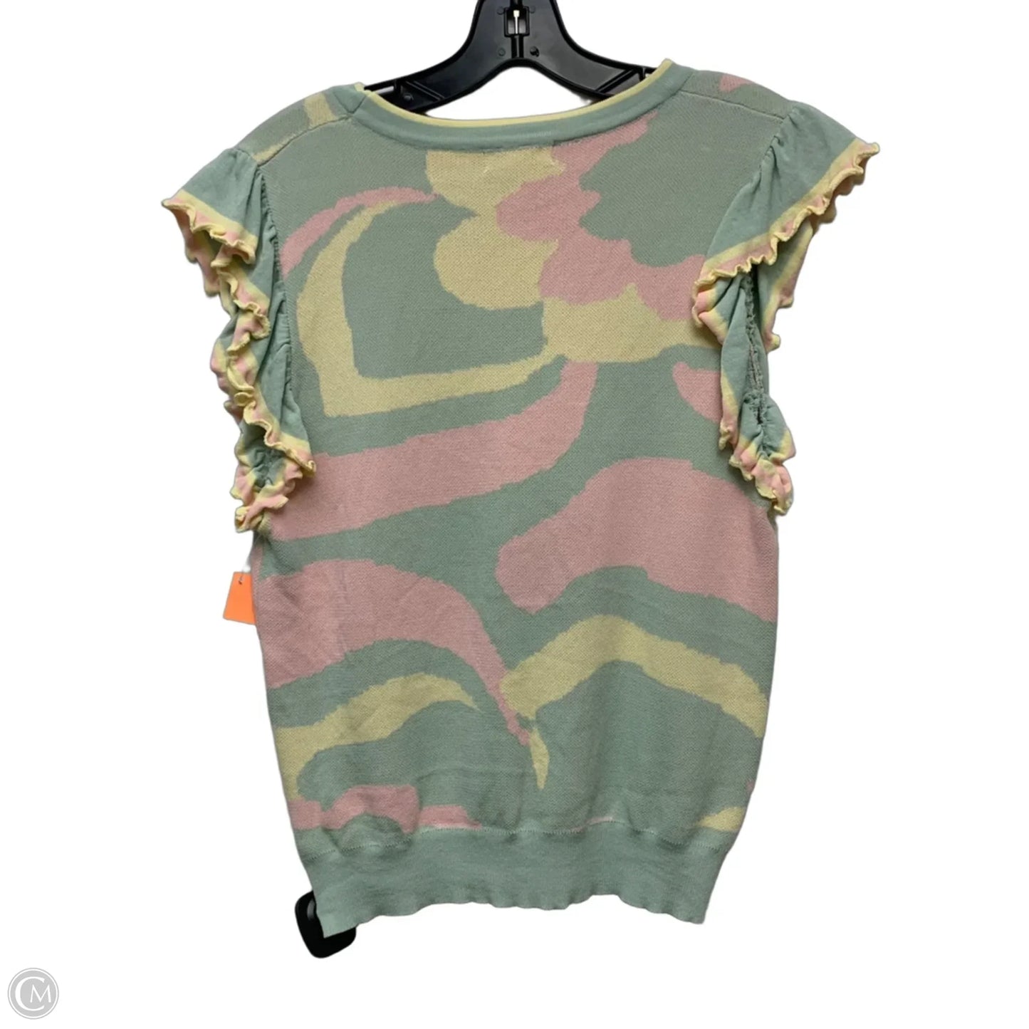 Top Sleeveless By Fate In Green & Pink, Size: L