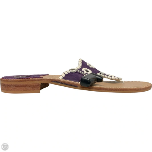 Sandals Flip Flops By Jack Rogers In Purple & Tan, Size: 7