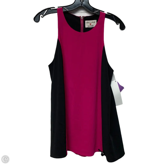 Blouse Designer By Alice + Olivia In Black & Pink, Size: Xs