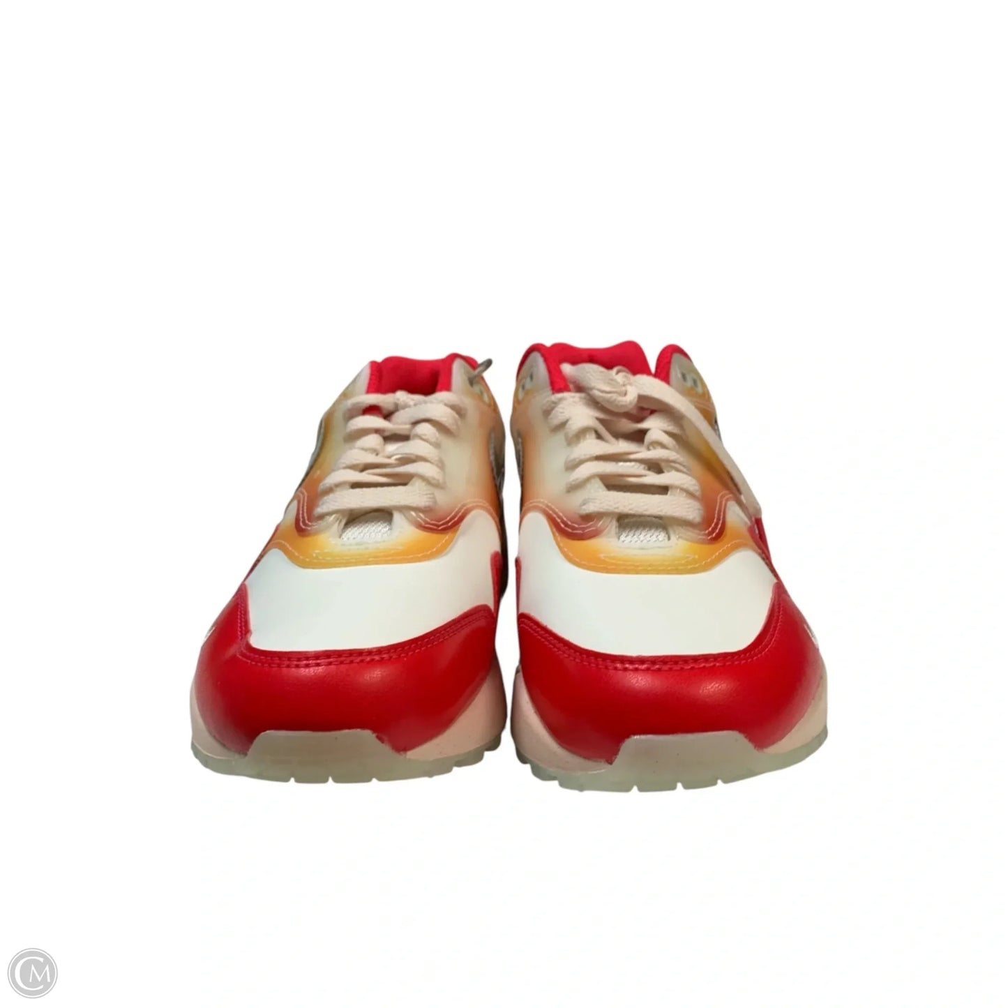 Shoes Sneakers By Nike In Red & White, Size: 7