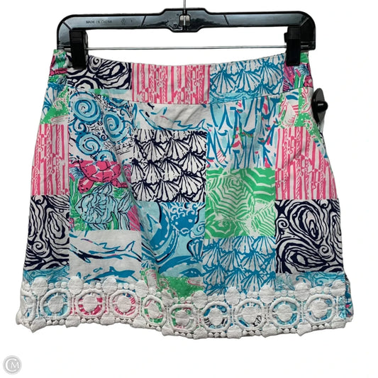 Skort Designer By Lilly Pulitzer In Blue & Pink, Size: Xs