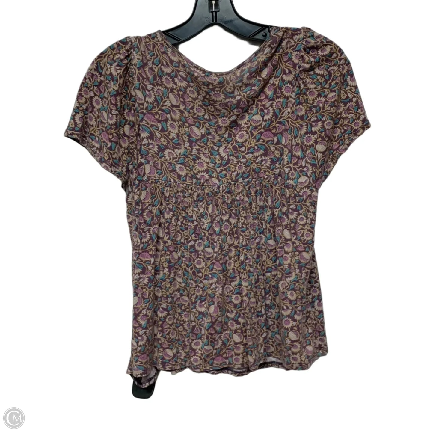 Top Short Sleeve By One September In Purple & Tan, Size: S