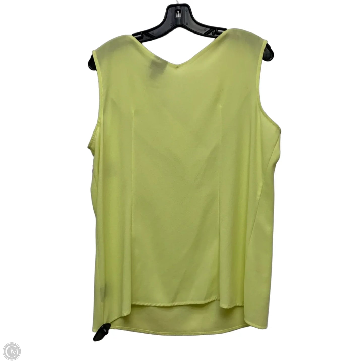 Top Sleeveless By Worthington In Yellow, Size: L