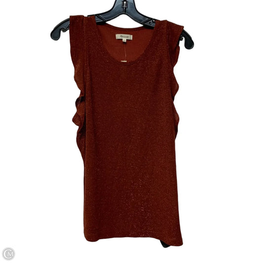 Top Sleeveless By Madewell In Orange, Size: Xl