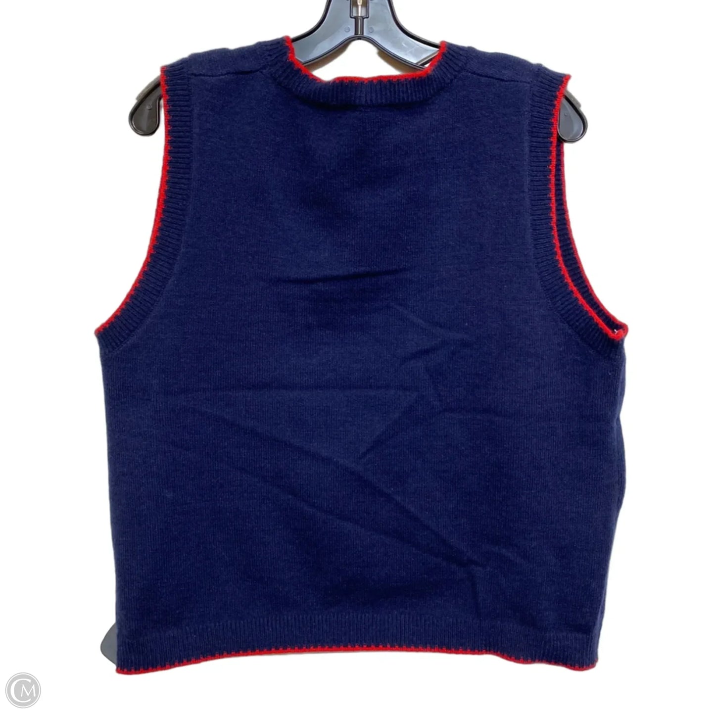 Vest Sweater By Clothes Mentor In Blue, Size: M