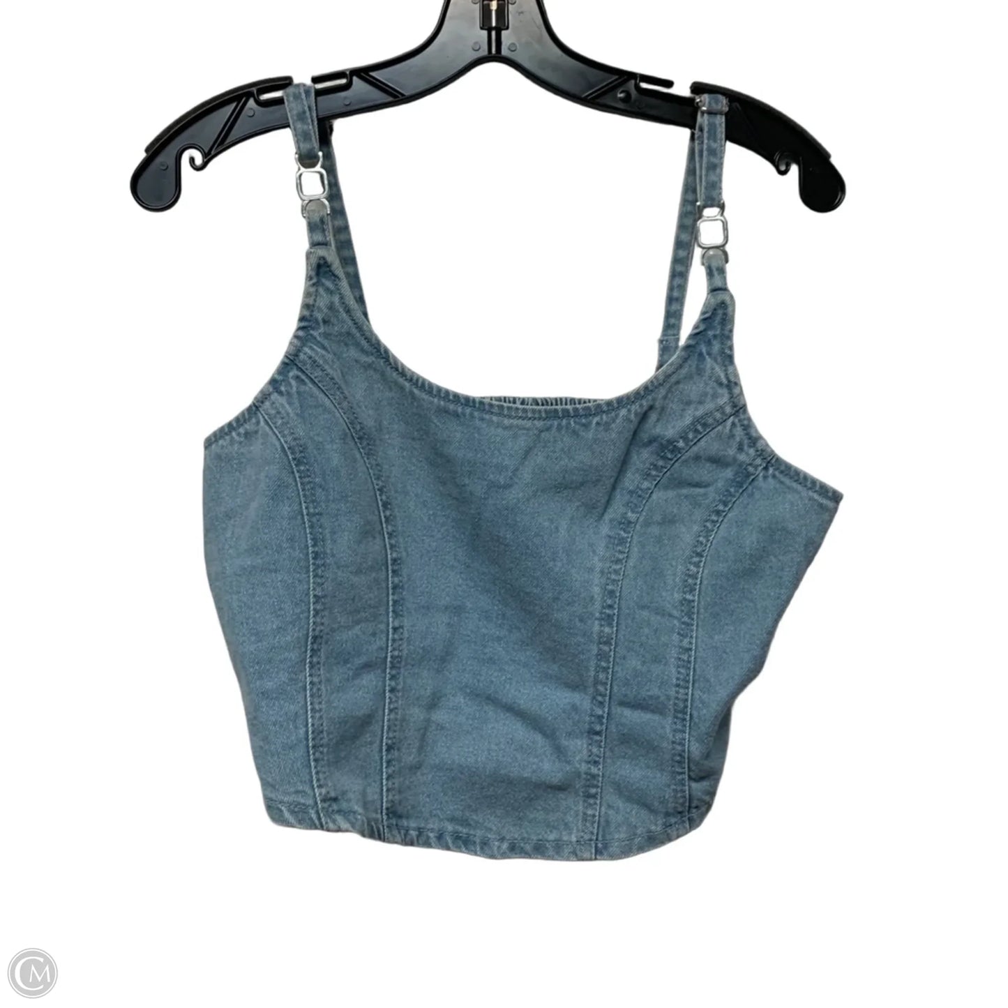 Top Sleeveless By Lone Star In Blue Denim, Size: M