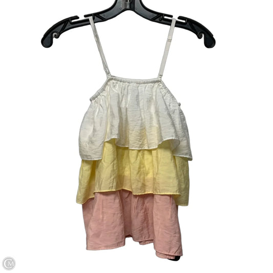 Top Sleeveless By Versona In Pink & White, Size: Xs