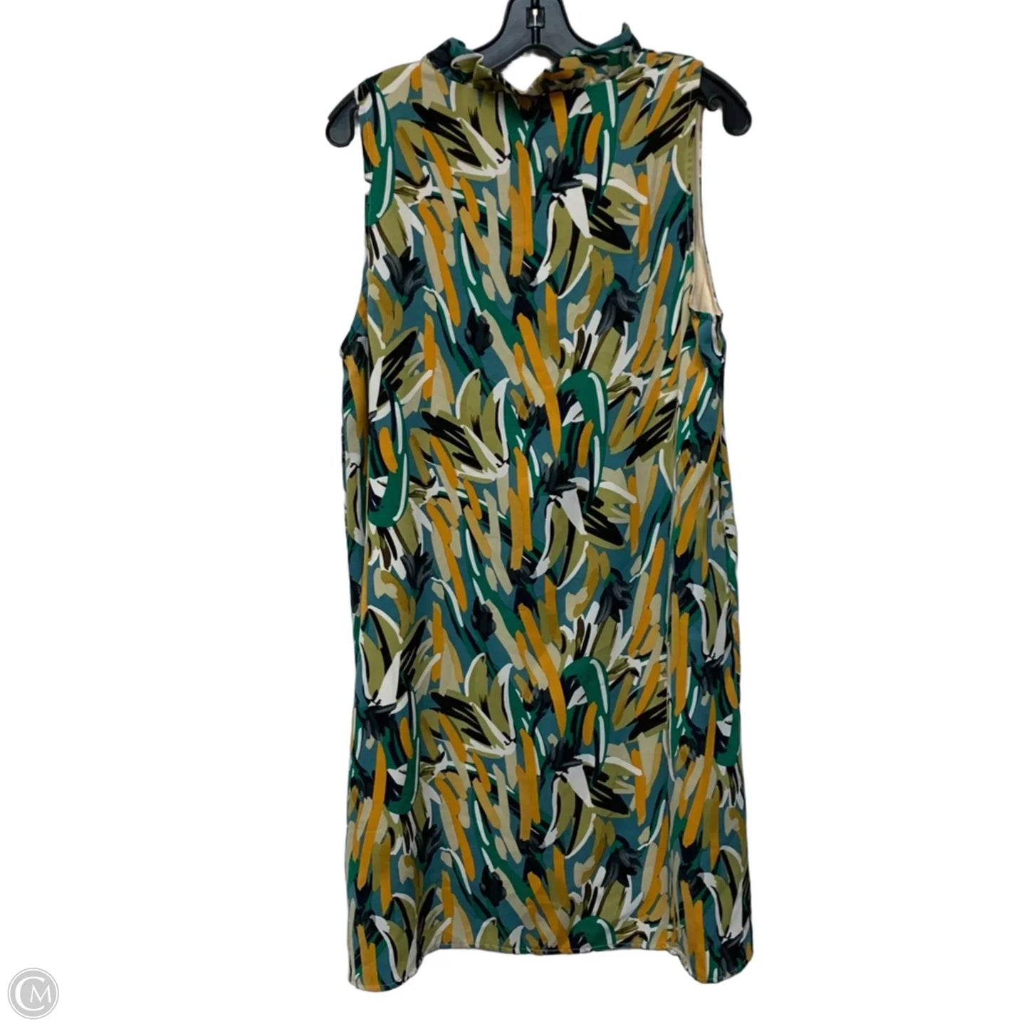 Dress Casual Short By FSL Apparel In Green & Yellow, Size: L
