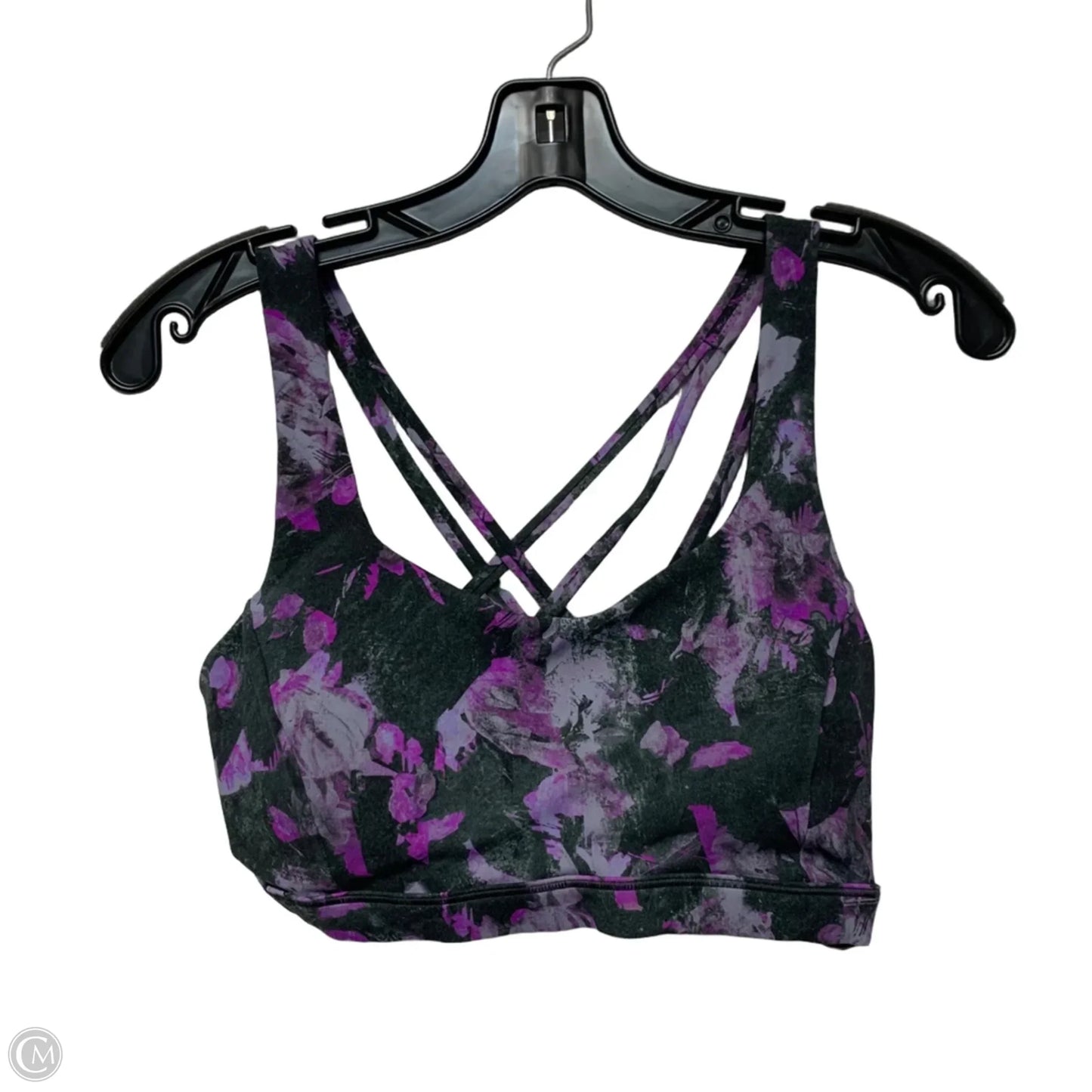 Athletic Bra By Lululemon In Grey & Purple, Size: M