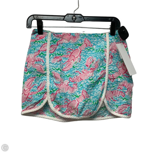 Skort Designer By Lilly Pulitzer In Blue & Pink, Size: Xxs