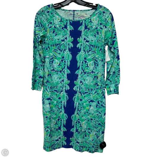 Dress Designer By Lilly Pulitzer In Blue & Green, Size: Xs