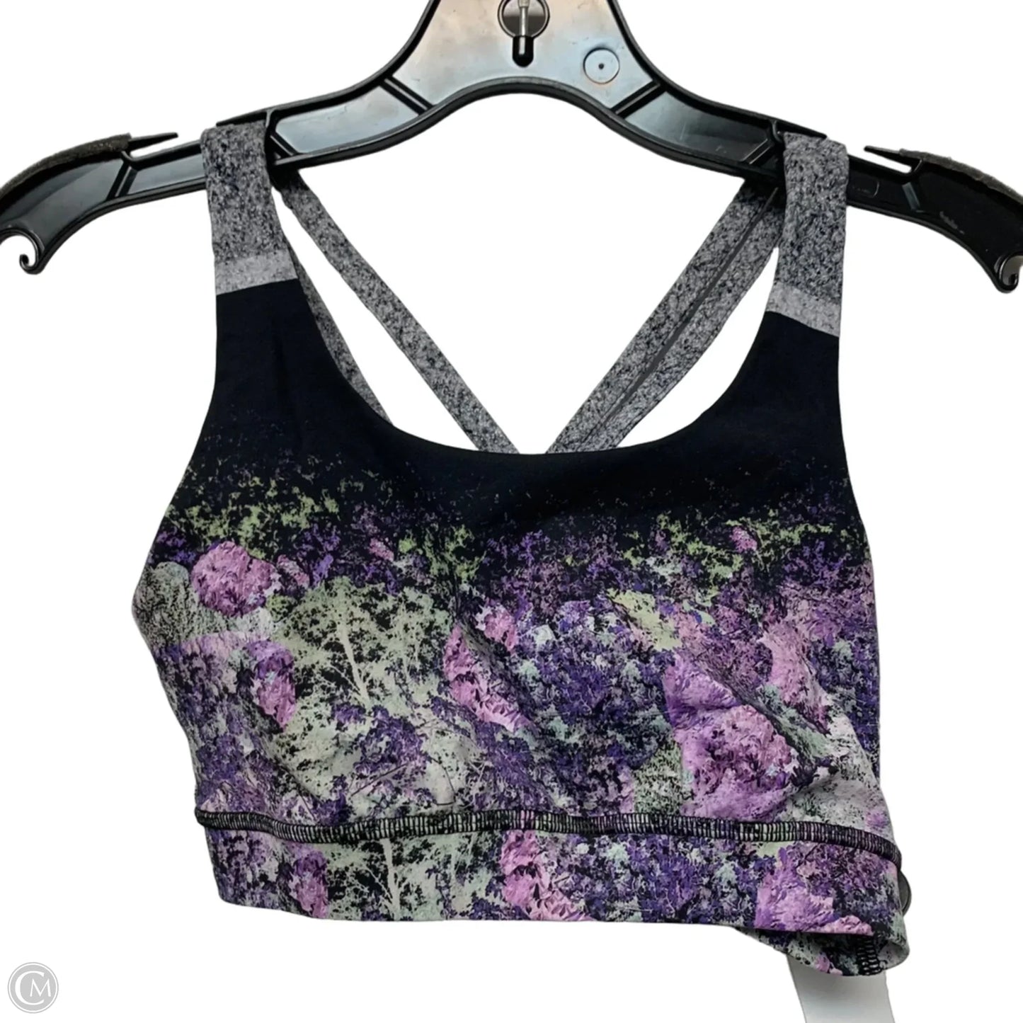 Athletic Bra By Lululemon In Green & Purple, Size: S