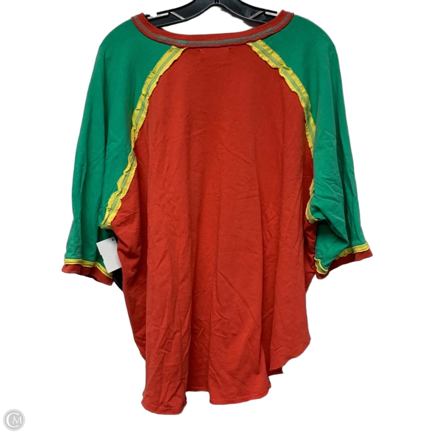 Top Short Sleeve By We The Free In Green & Orange, Size: S