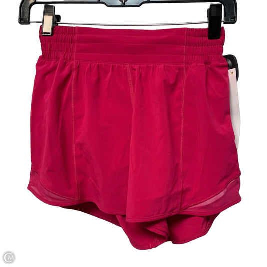 Athletic Shorts By Lululemon In Pink, Size: Xs