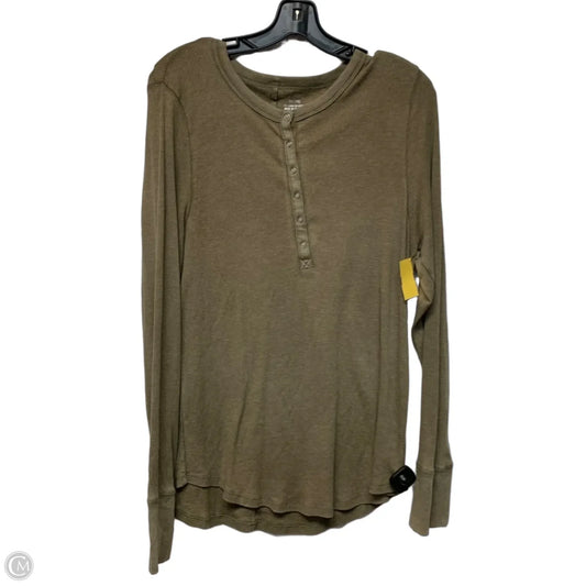 Top Long Sleeve By Aerie In Green, Size: 1x