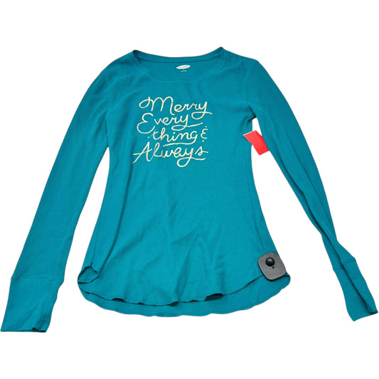 Top Long Sleeve By Old Navy In Green, Size: S