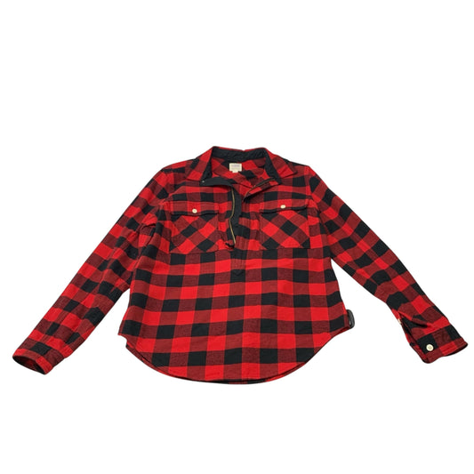 Sweatshirt Collar By J. Crew In Plaid Pattern, Size: Xs