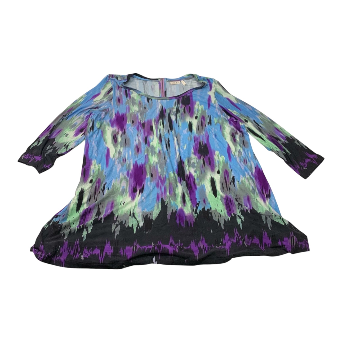 Top Long Sleeve By Logo In Multi-colored, Size: 2x