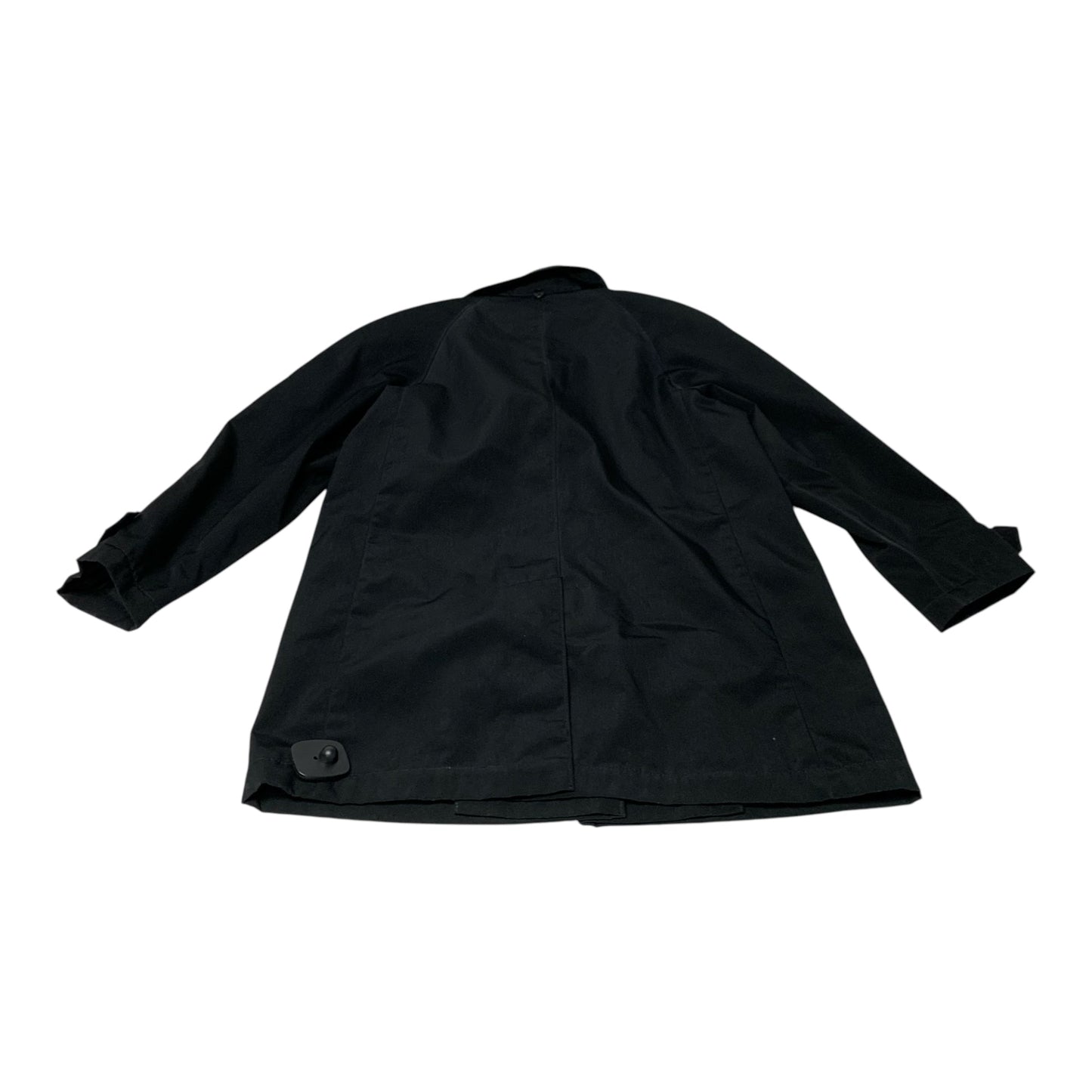 Coat Trench Coat By Talbots In Black, Size: M