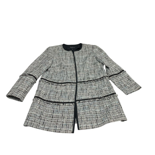 Blazer Designer By Lafayette 148 In Black & White, Size: M