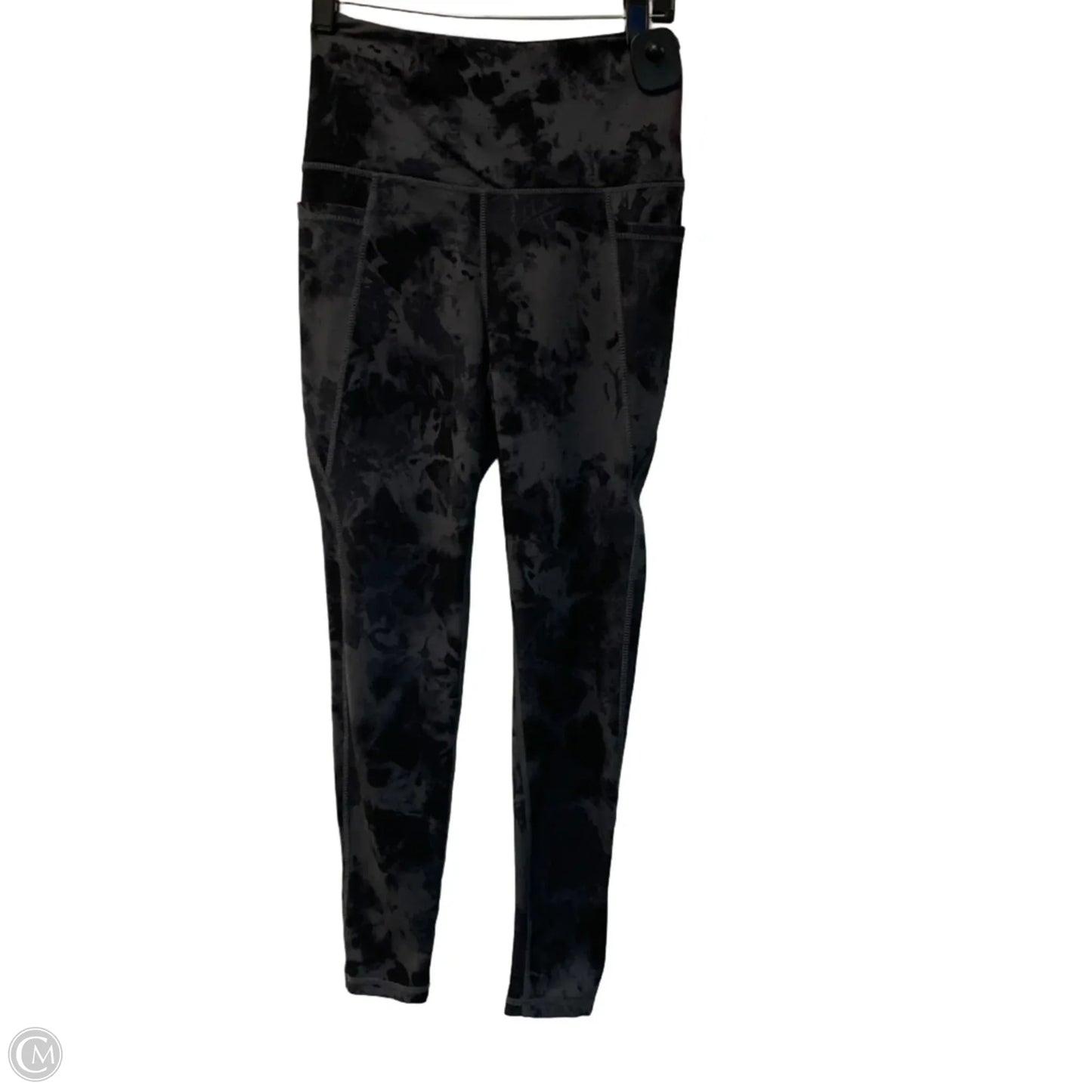 Athletic Leggings By Danskin In Black & Grey, Size: S