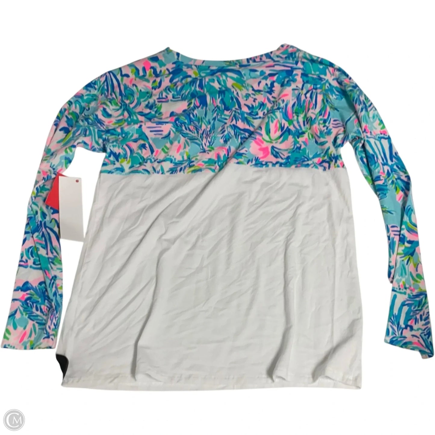 Top Long Sleeve Designer By Lilly Pulitzer In Blue & White, Size: Xxs