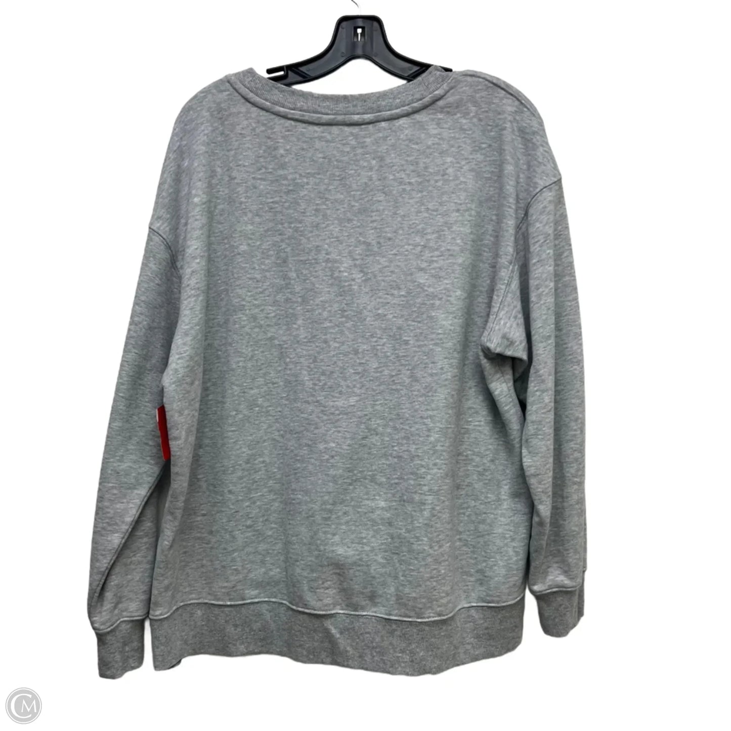 Athletic Sweatshirt Crewneck By Calvin Klein In Grey, Size: L