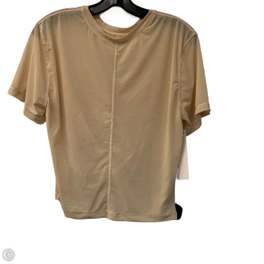 Athletic Top Short Sleeve By Lululemon In Tan, Size: S