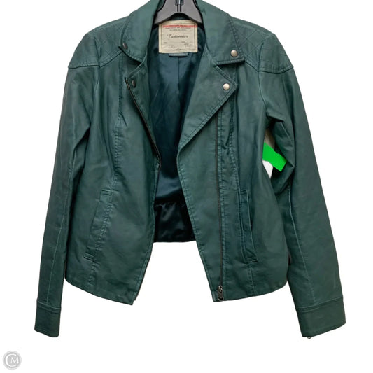 Jacket Moto By Anthropologie In Green, Size: Xs