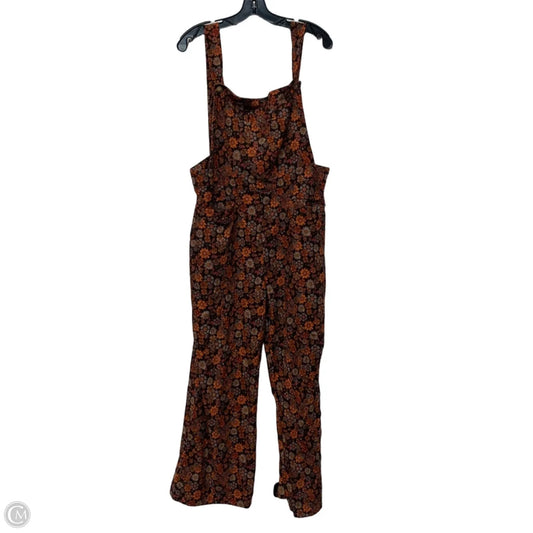 Overalls By SM Wardrobe In Brown & Orange, Size: L