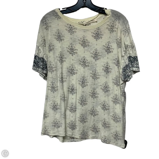Top Short Sleeve By We The Free In Black & Cream, Size: S