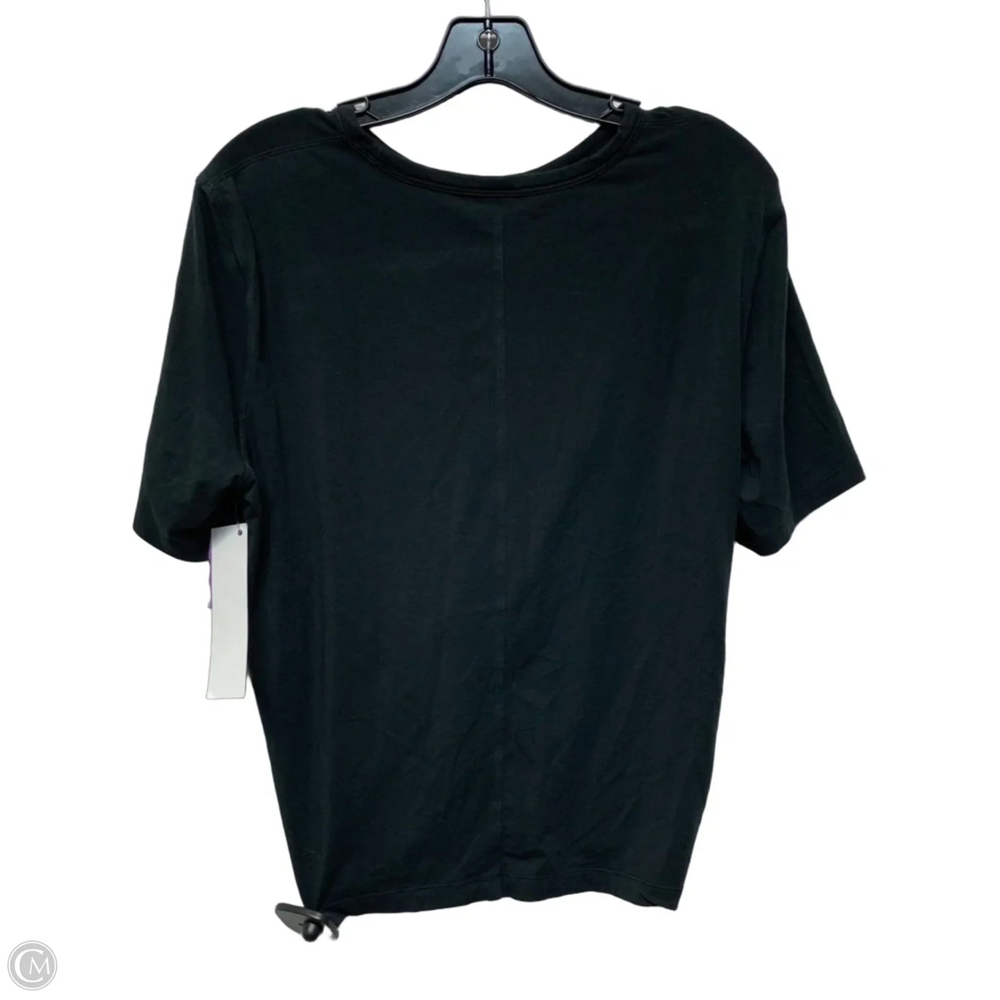 Athletic Top Short Sleeve By Lululemon In Black, Size: S
