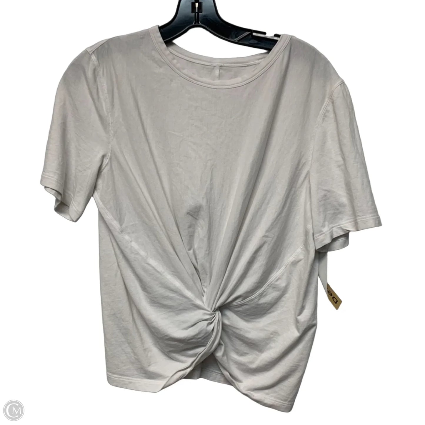 Athletic Top Short Sleeve By Lululemon In White, Size: M