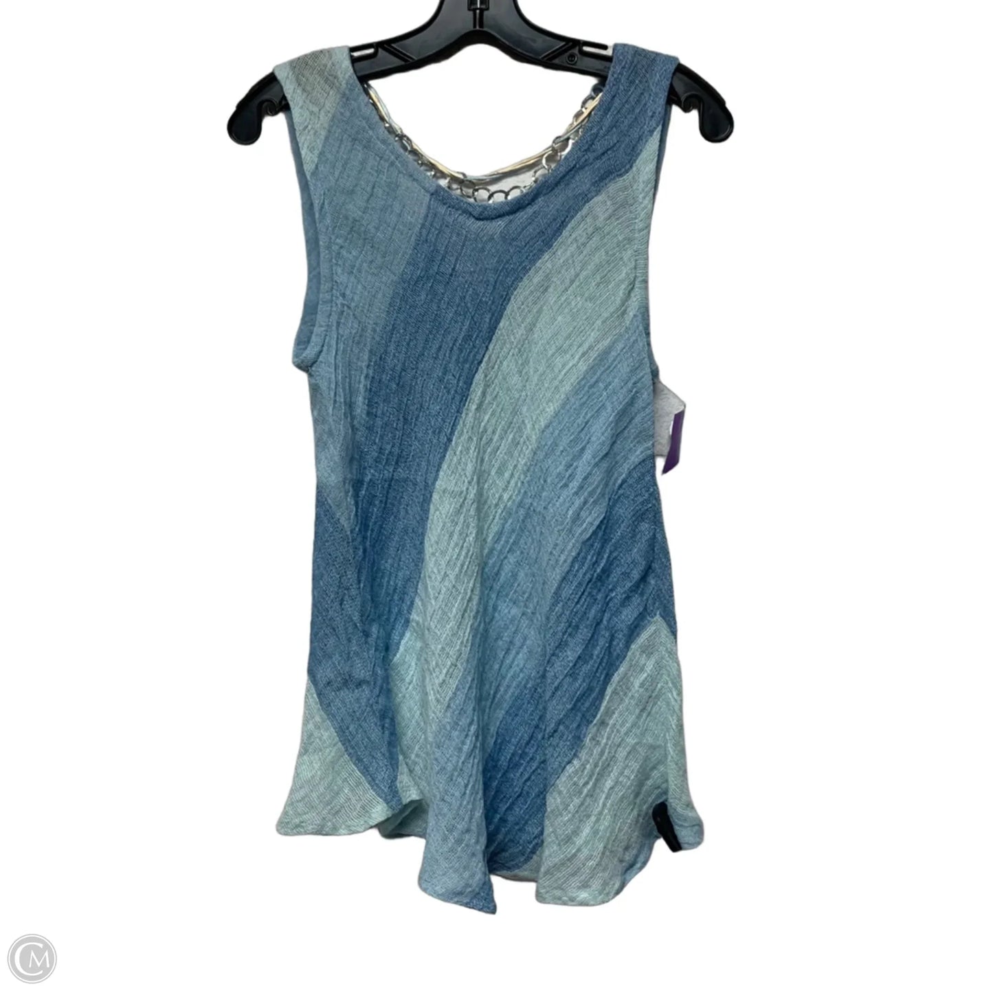 Top Sleeveless By marilu In Blue, Size: S