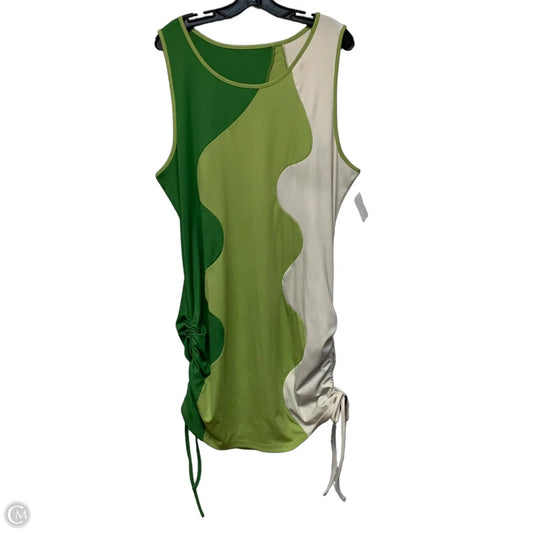 Dress Casual Short By Shein In Green & White, Size: 4x