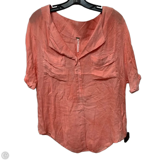 Top Short Sleeve By Free People In Pink, Size: S