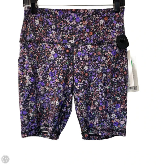Athletic Shorts By Lululemon In Floral Print, Size: M