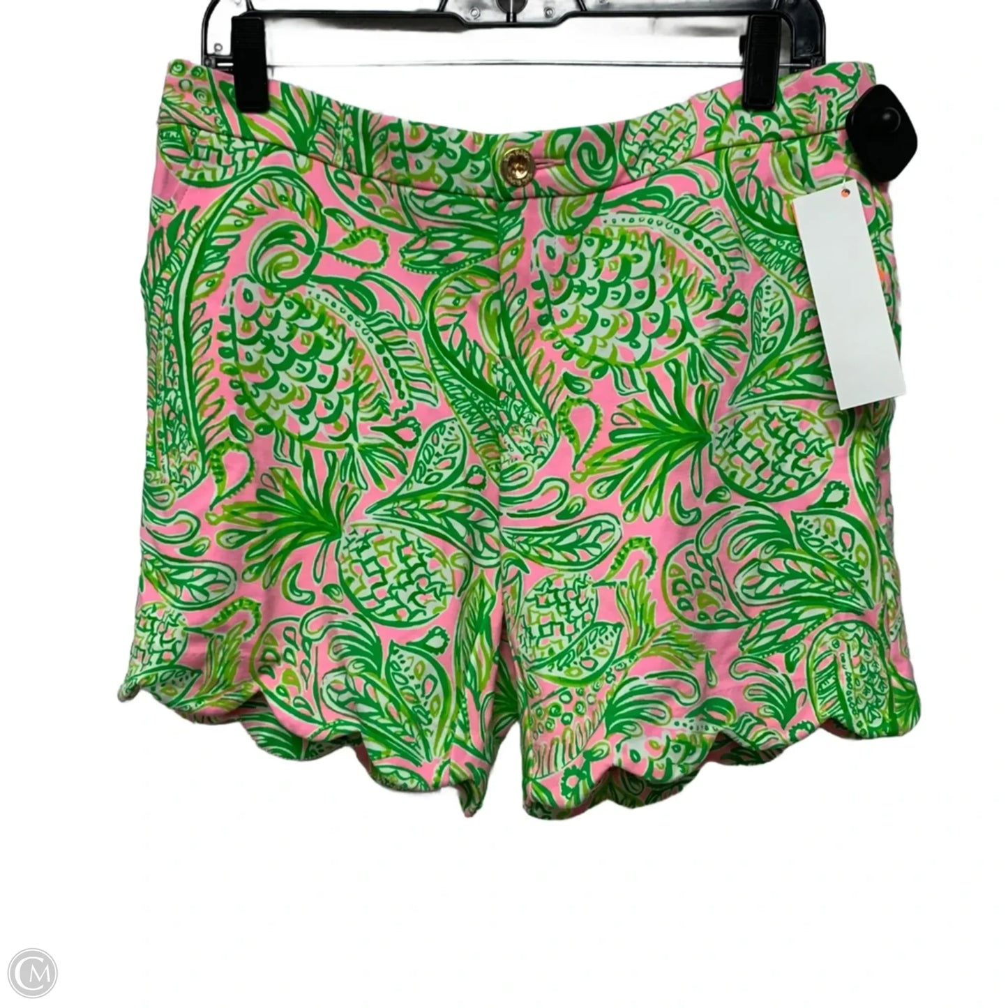 Shorts Designer By Lilly Pulitzer In Green & Pink, Size: M
