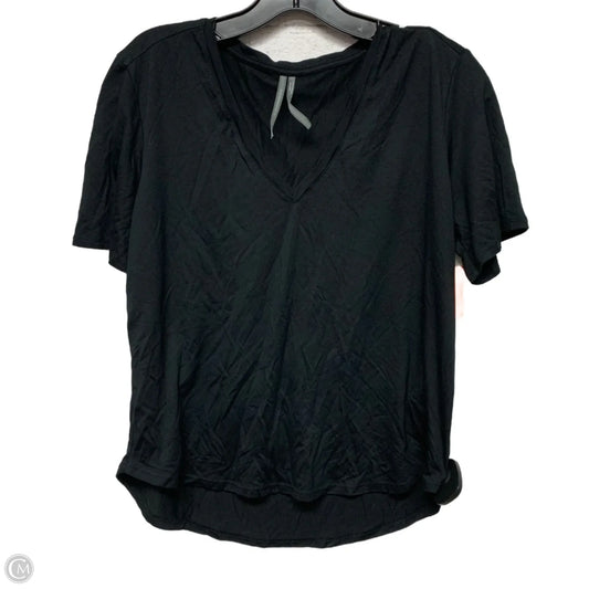 Top Short Sleeve By Anthropologie In Black, Size: S