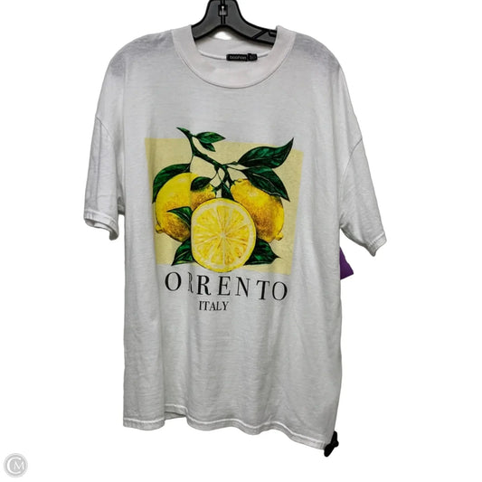 Top Short Sleeve By Boohoo Boutique In White, Size: 3x
