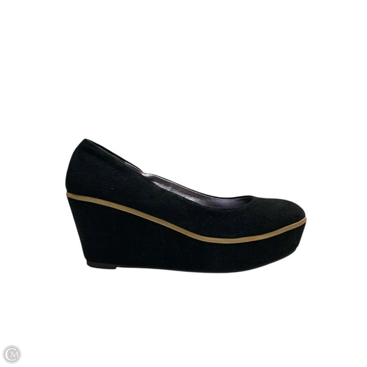 Shoes Heels Wedge By Pilcro In Black, Size: 7