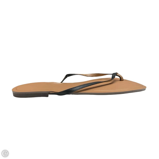 Sandals Flip Flops By Banana Republic In Black & Brown, Size: 9