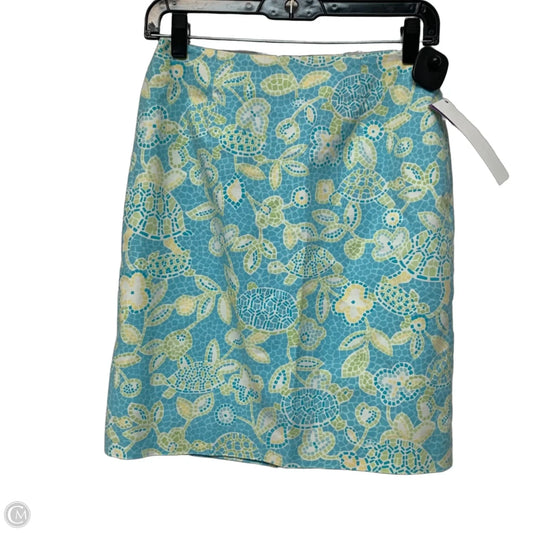 Skirt Mini & Short By Talbots In Blue & Green, Size: Sp