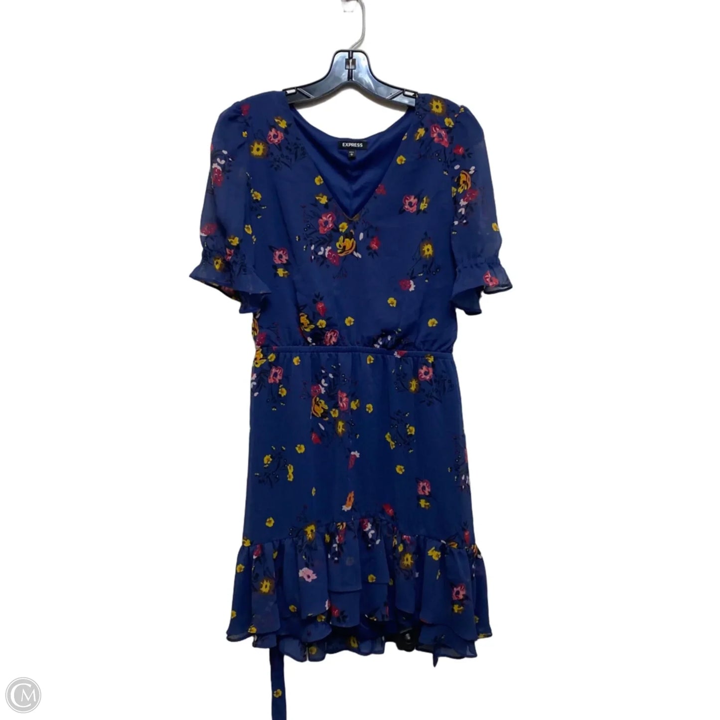 Dress Casual Short By Express In Blue, Size: M