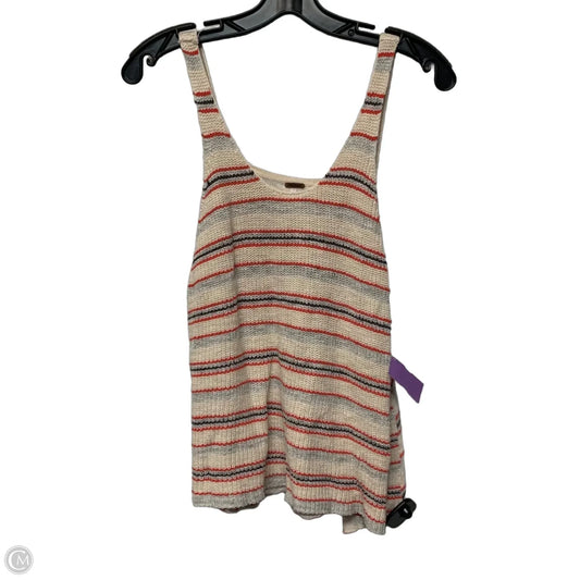 Top Sleeveless By Free People In Cream & Red, Size: Xs